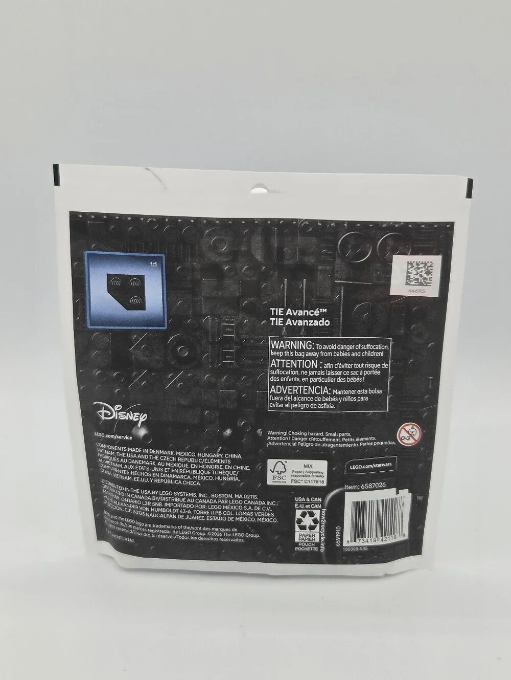 LEGO Star Wars TIE Advanced 30727 Polybag Complete Set 68pcs Age 6+